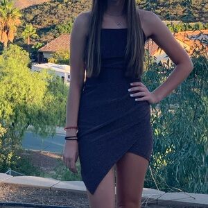 Windsor Shimmering Pink and Black Mini Dress